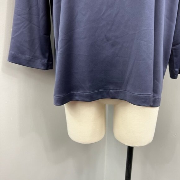 Eileen Fisher Purple Satin Blouse - Picture 7 of 12